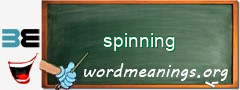 WordMeaning blackboard for spinning